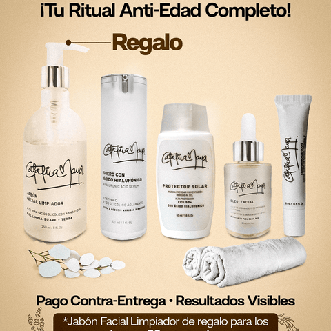 Kit Anti-Edad Catalina Maya (4x1) + Jabón Facial de Regalo 🎁 – ¡Transforma Tu Piel en 7 Días!