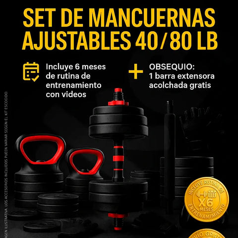 🔥 Kit 40/80 LB + Rutina 6 MESES + Obsequios