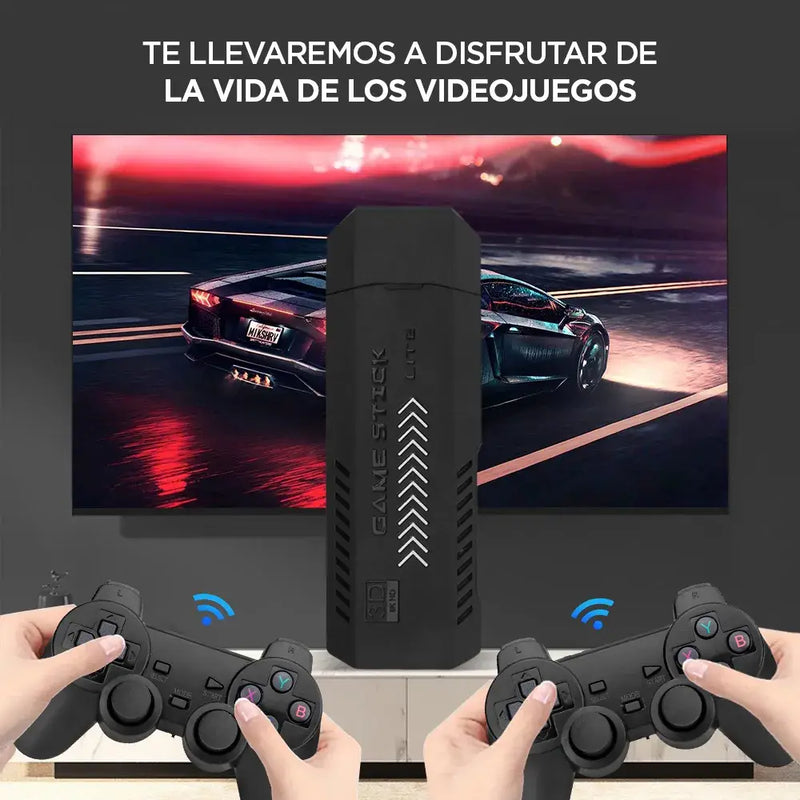 Video Game Stick 4k Retro 40.000 Juegos Original + 2 Mandos de Regalo