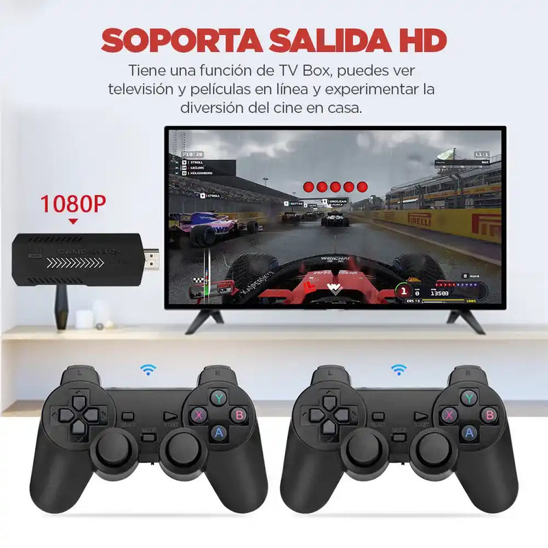 Video Game Stick 4k Retro 40.000 Juegos Original + 2 Mandos de Regalo